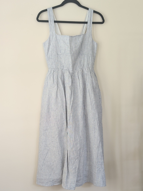 Quince Dresses & Skirts - NWT Quince Light Blue and White Striped Midi Dress Size Small